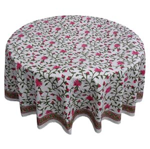 Cotton floral pink bale table cloth